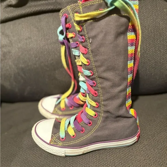 RARE Converse High-Tops with Multicolor Laces