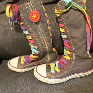 RARE Converse High-Tops with Multicolor Laces