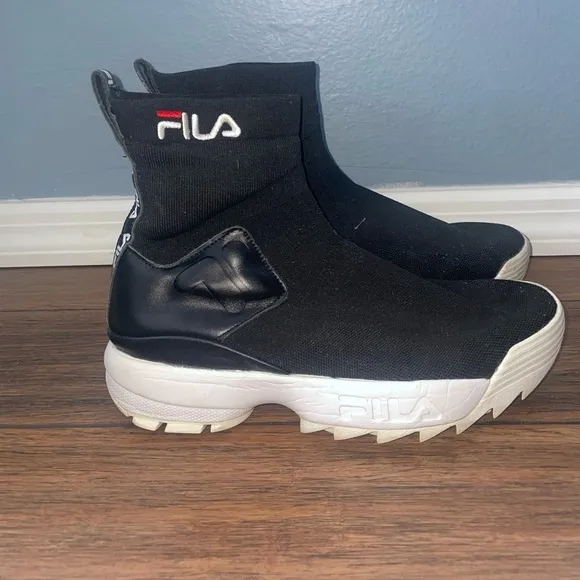 Rare fila slip on sneakers chunky sneakers ankle sock sneakers