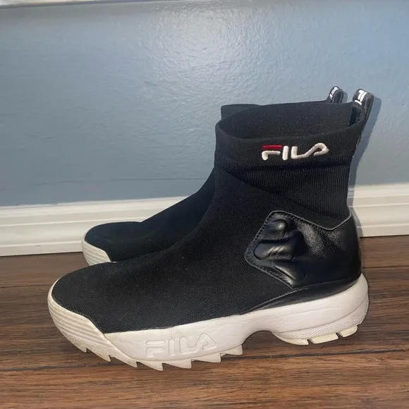 Rare fila slip on sneakers chunky sneakers ankle sock sneakers