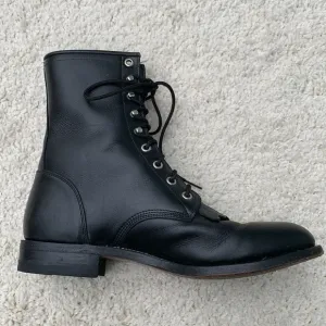 Rare Justin Lace up Roper 8E wide black