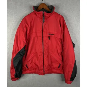 Rare VTG POLO SPORT Ralph Lauren Spell Out Full Zip Fleece Lined Jacket 90s XL