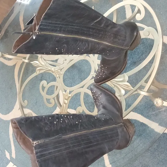 Reba genuine leather cowboy boots