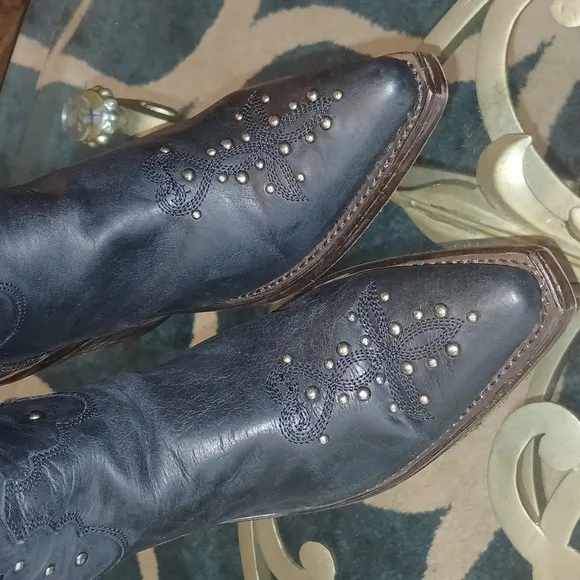 Reba genuine leather cowboy boots