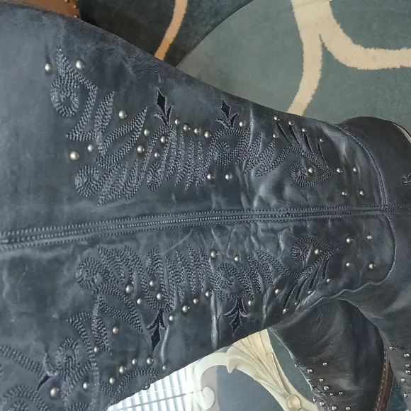 Reba genuine leather cowboy boots