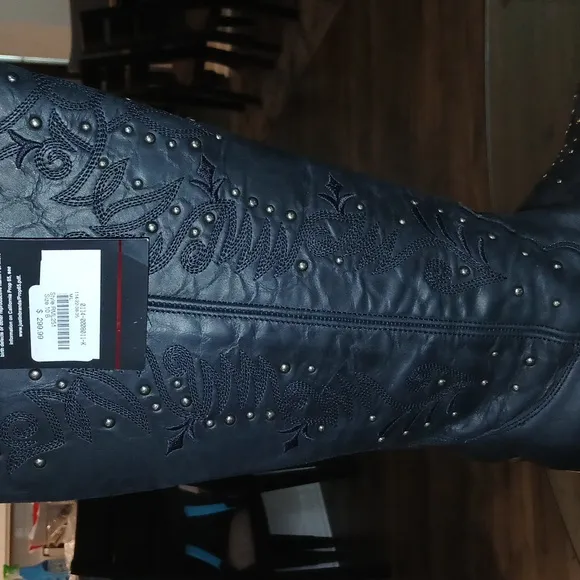 Reba genuine leather cowboy boots