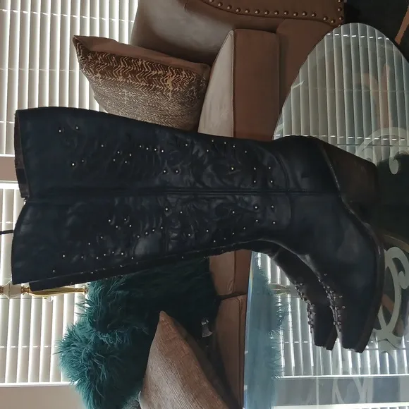 Reba genuine leather cowboy boots