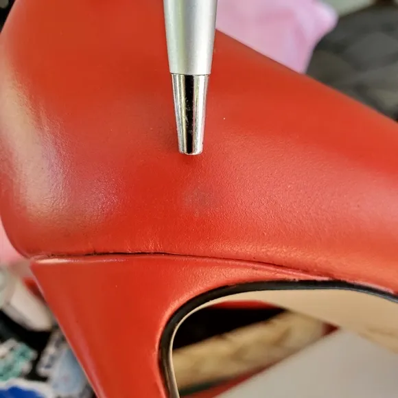 Red Fleece Leather Pump by BROOKS BROTHERS
