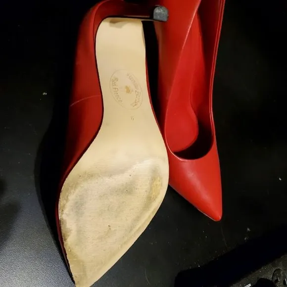 Red Fleece Leather Pump by BROOKS BROTHERS