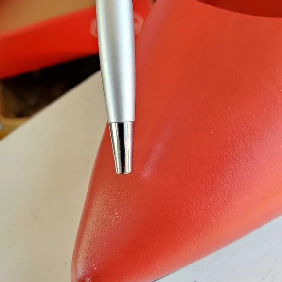 Red Fleece Leather Pump by BROOKS BROTHERS