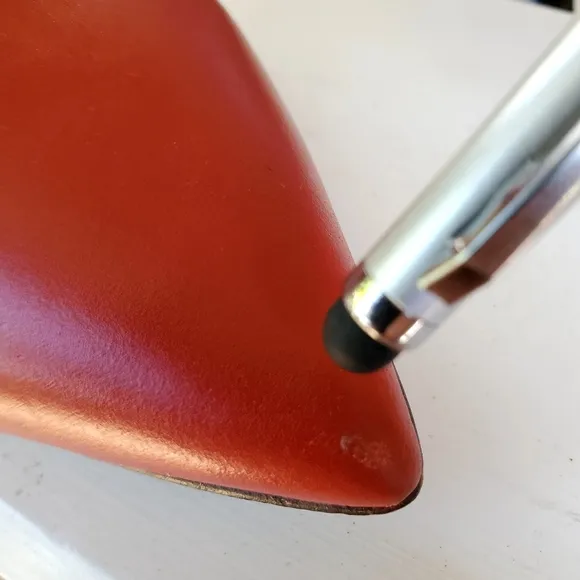 Red Fleece Leather Pump by BROOKS BROTHERS