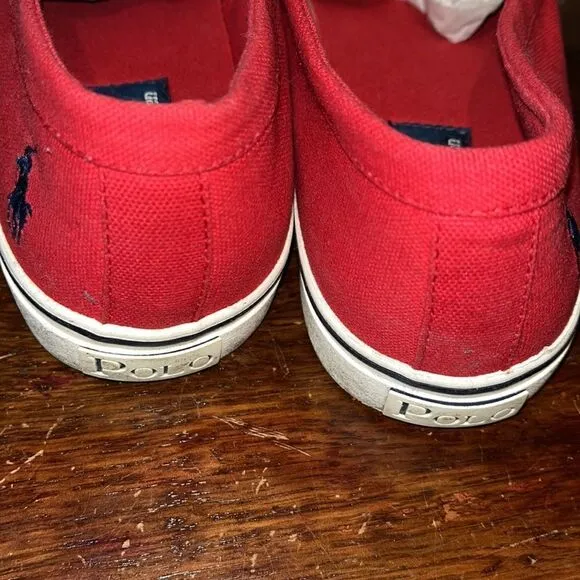 Red Polo by Ralph Lauren soft full zipper Fleece Hooded Hoodie sweatshirt shoes