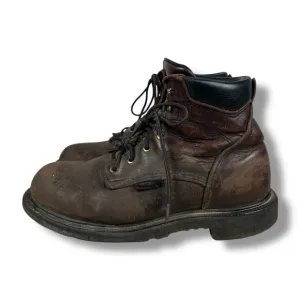 Red Wing 606 Leather Work Boots Brown Lace Up USA Outdoor Supersole 2.0 Sz 10