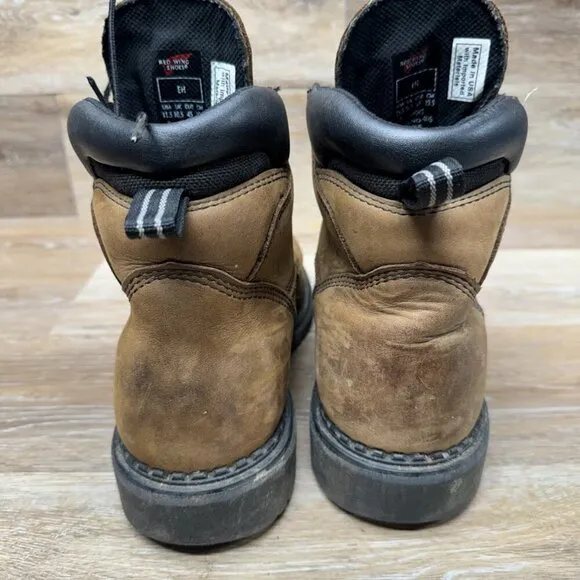 Red Wing 8&quot; Brown Leather Work Boot Men's Size 11.5
