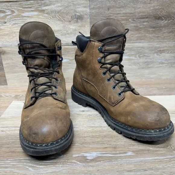 Red Wing 8&quot; Brown Leather Work Boot Men's Size 11.5