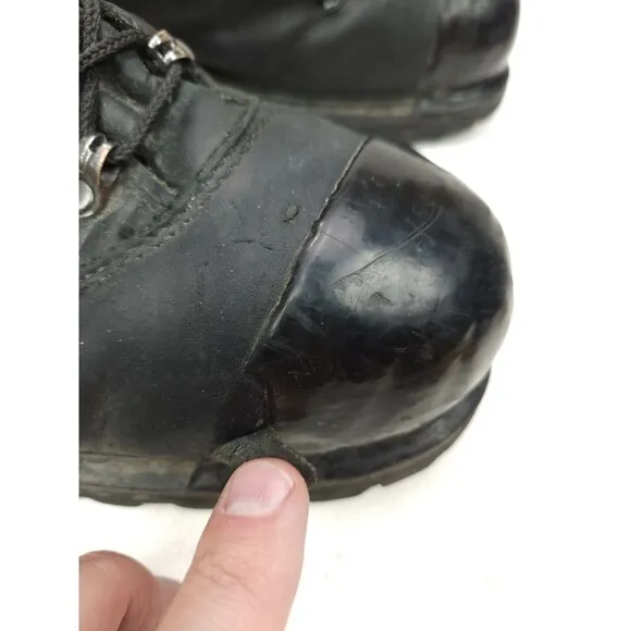 Red Wing 971 Truwelt Vibram 6&quot; Boots Black Leather Steel Toe Men's 11.5 EE