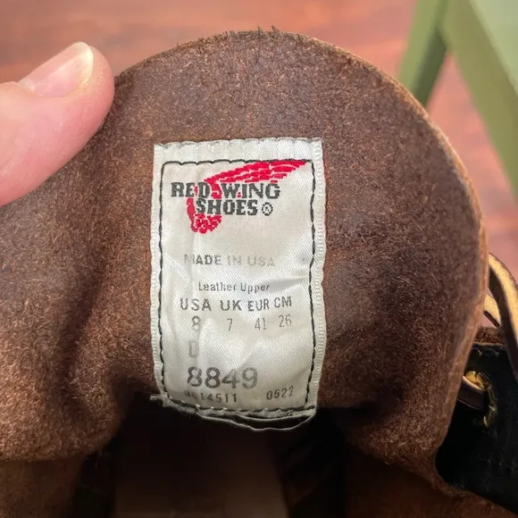Red Wing Black Prairie Moc Toe Teacore size 8D
