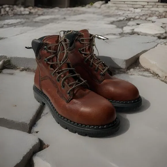 Red Wing Boots Men’s 6.5 B 2326 Work Steel Toe Brown Shoes ASTM F 2413-11