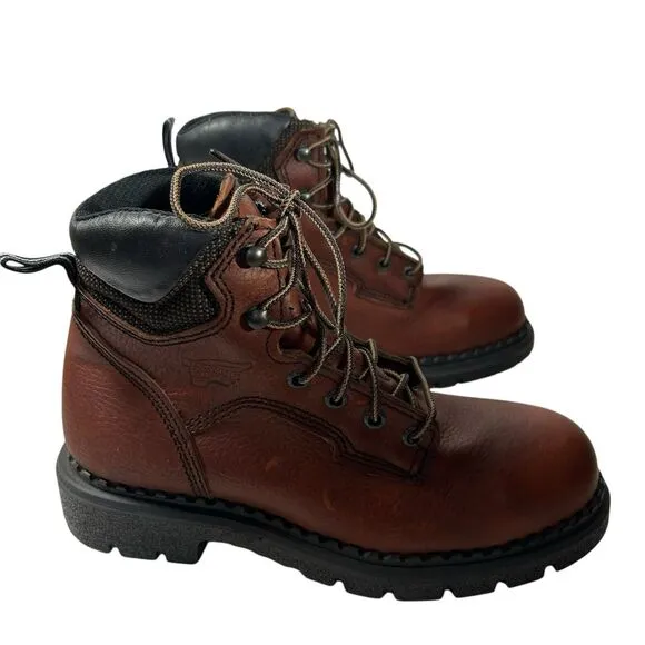 Red Wing Boots Men’s 6.5 B 2326 Work Steel Toe Brown Shoes ASTM F 2413-11