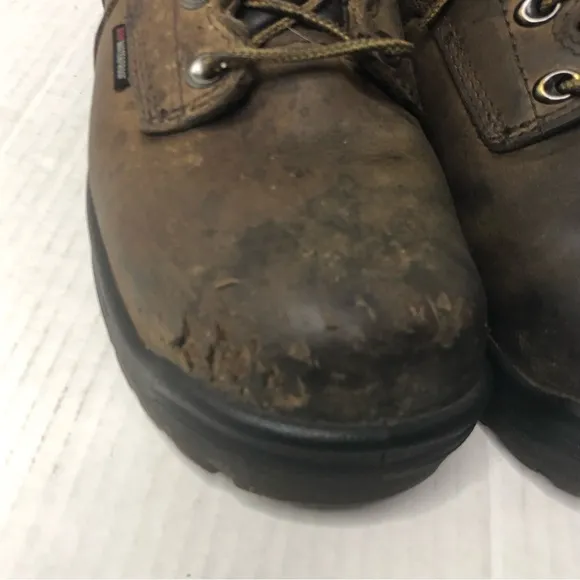 Red Wing Boots Mens Size 7 Steel Toe Waterproof Brown Leather Work