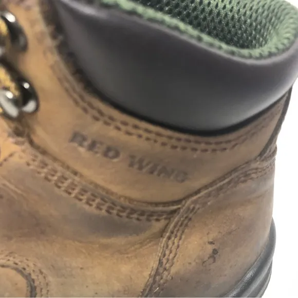 Red Wing Boots Mens Size 7 Steel Toe Waterproof Brown Leather Work
