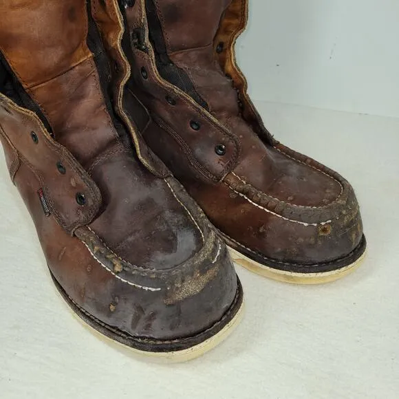 Red Wing Boots Mens Sz 12 D Brown Waterproof Boot Workwear Gorpcore Utility Work