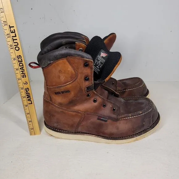 Red Wing Boots Mens Sz 12 D Brown Waterproof Boot Workwear Gorpcore Utility Work