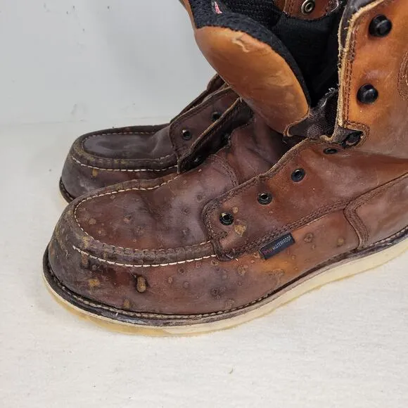 Red Wing Boots Mens Sz 12 D Brown Waterproof Boot Workwear Gorpcore Utility Work
