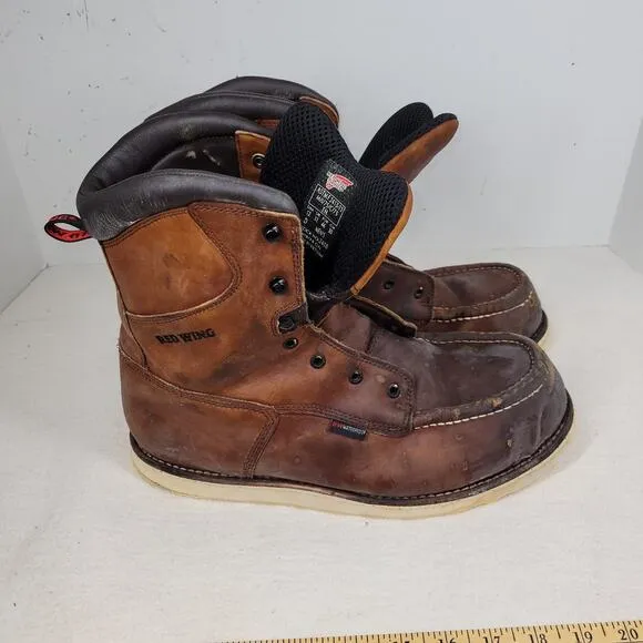 Red Wing Boots Mens Sz 12 D Brown Waterproof Boot Workwear Gorpcore Utility Work