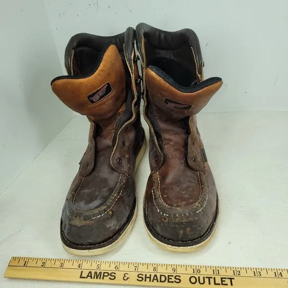 Red Wing Boots Mens Sz 12 D Brown Waterproof Boot Workwear Gorpcore Utility Work