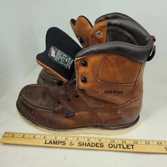Red Wing Boots Mens Sz 12 D Brown Waterproof Boot Workwear Gorpcore Utility Work