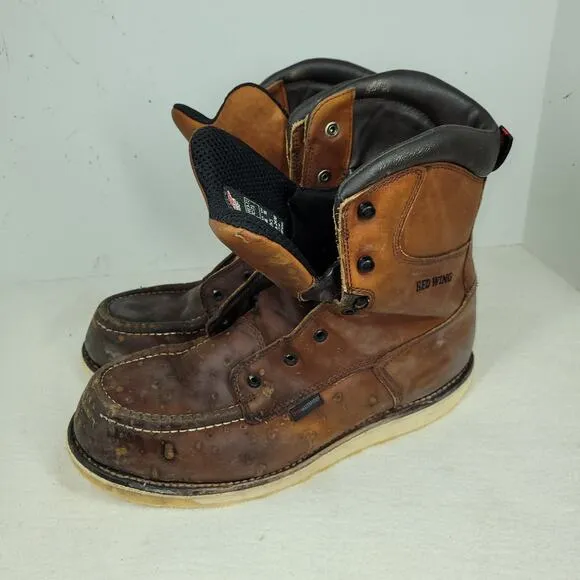 Red Wing Boots Mens Sz 12 D Brown Waterproof Boot Workwear Gorpcore Utility Work