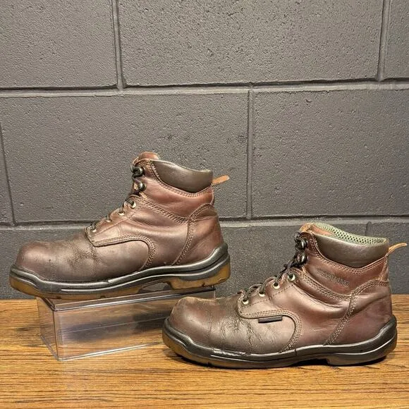 Red Wing Brown Leather Steel King Toe Work Boots Men’s 9.5