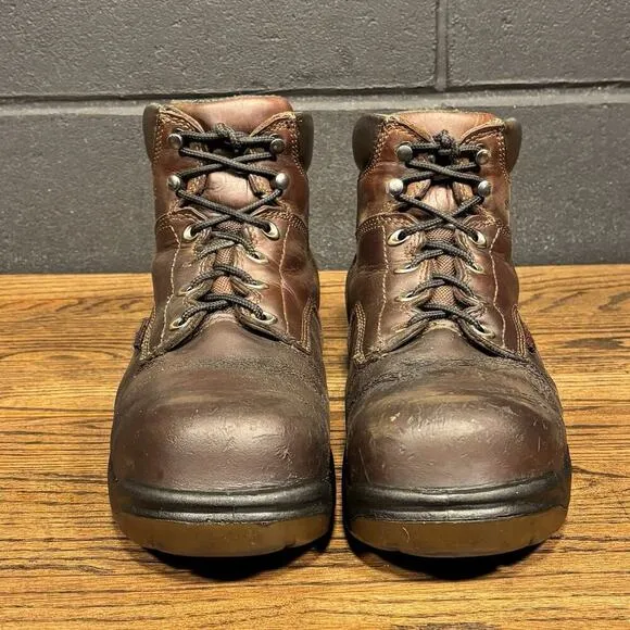 Red Wing Brown Leather Steel King Toe Work Boots Men’s 9.5