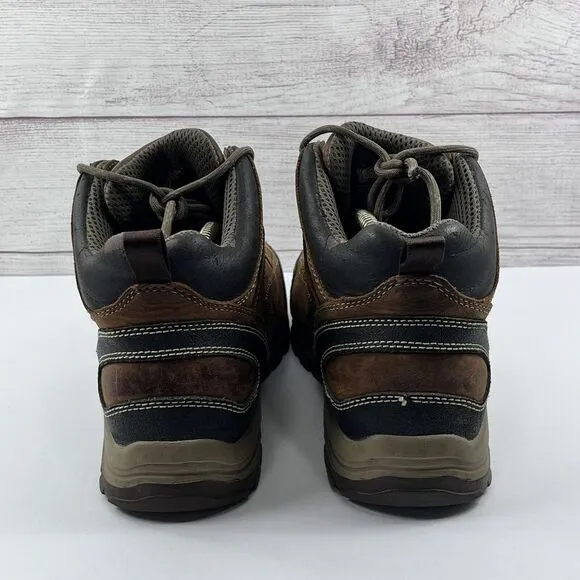 Red Wing Brown‎ Leather Steel Safety Toe Rubber Sole Lace Up Ankle Boots Sz 11