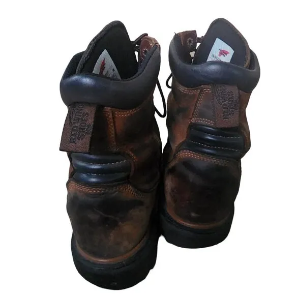 Red Wing Brown Steel Toe Boots 4200 Mens 7.5 F2413