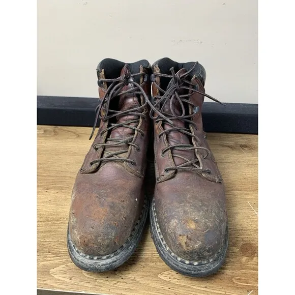 Red Wing Dyna Force Boots 10.5 Brown B2226 Leather Steel Toe Slip Resist READ
