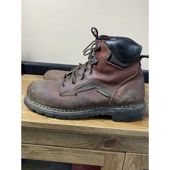 Red Wing Dyna Force Boots 10.5 Brown B2226 Leather Steel Toe Slip Resist READ