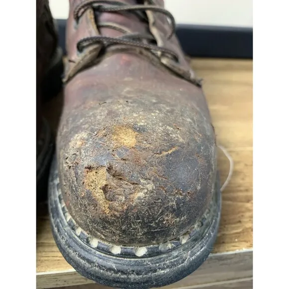Red Wing Dyna Force Boots 10.5 Brown B2226 Leather Steel Toe Slip Resist READ