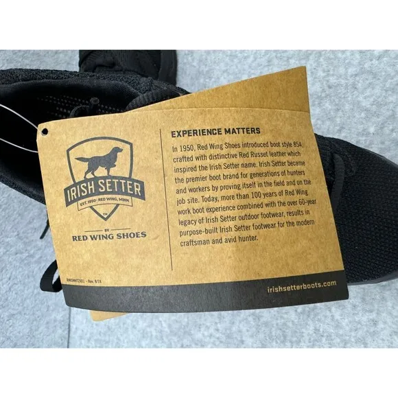Red Wing Irish Setter‎ Nisswa Women's 7.5 Aluminum Safety Toe Black Shoe Boot