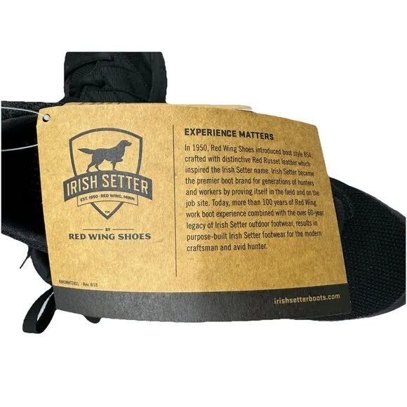 Red Wing Irish Setter‎ Nisswa Women's 7.5 Aluminum Safety Toe Black Shoe Boot