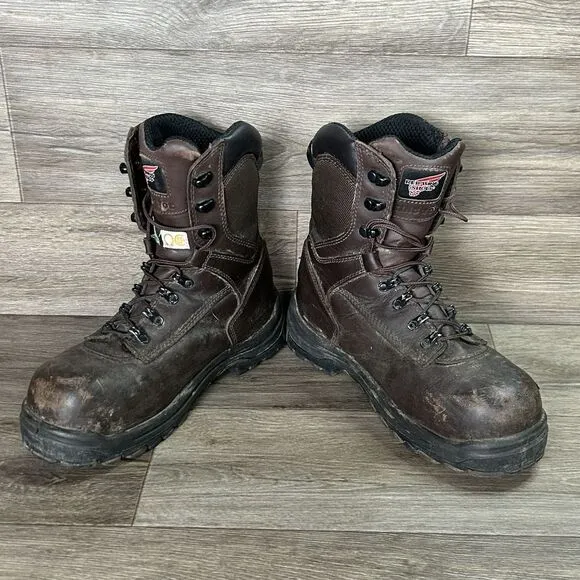 Red Wing King Toe Boots 3548 Men 8D Thinsulate Ultra Waterproof CSA Steel Toe 8&quot;