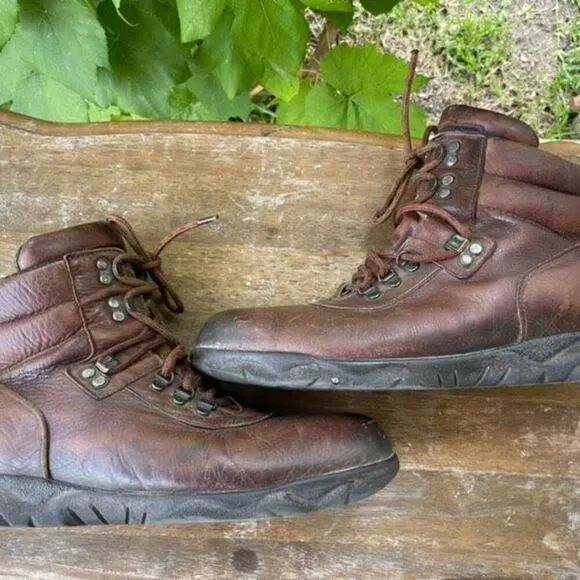 Red Wing Leather Steel Toe Work Boots Mens Sz 13 D Lace Up Oilfield Construction