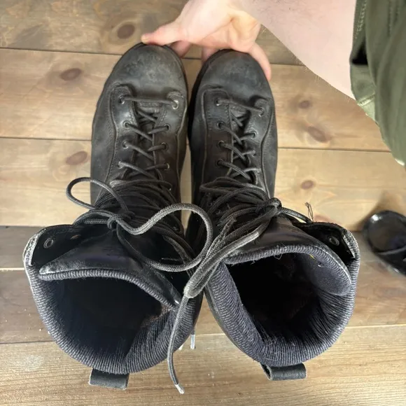 red wing mens size 8.5 shoes black leather waterproof inslulated tall work boots