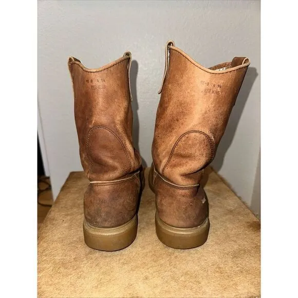 Red Wing Pecos‎ 494 Men's 12 D Leather Steel Toe Work Boots Made in USA