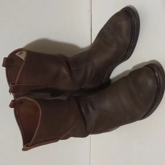 Red Wing Pecos Boots Roper Brown Leather Western Cowboy Work Shoes 494 Mens 10 D