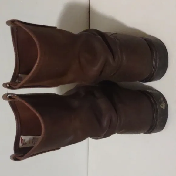 Red Wing Pecos Boots Roper Brown Leather Western Cowboy Work Shoes 494 Mens 10 D