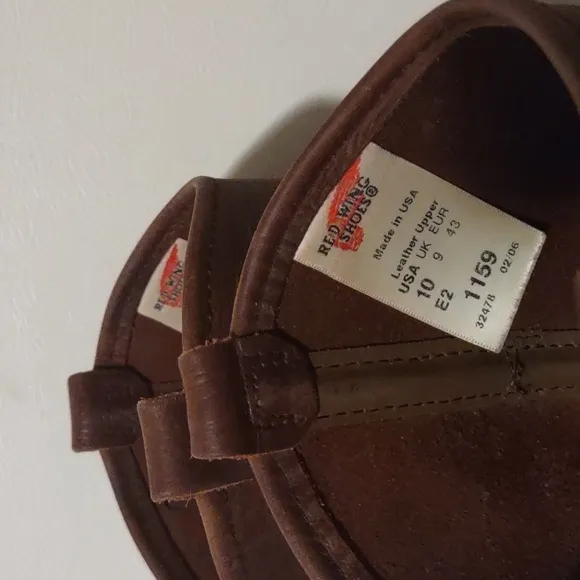 Red Wing Pecos Boots Roper Brown Leather Western Cowboy Work Shoes 494 Mens 10 D