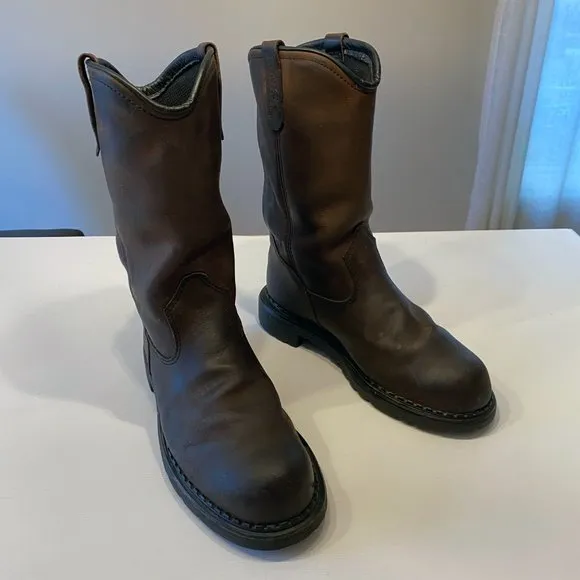 Red Wing Pecos Brown Leather Boots Men’s Size 8.5 D Style 1170 Waterproof‎