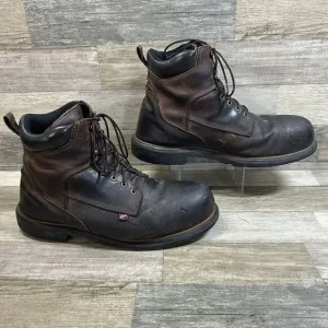 Red Wing Steel Toe Boots Men’s 14 D Brown Leather Dynaforce Waterproof USA